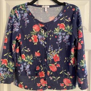 Delia’s flowered cardigan